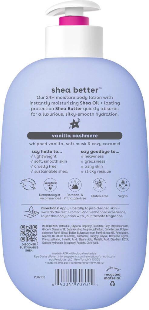 EOS Shea Better Vanilla Cashmere kehakreem 473ml - Pilt 9